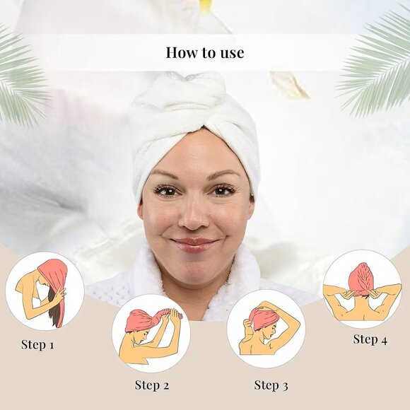 2 Pack Pink & Beige Head Wrap Set - Picture 4 of 7